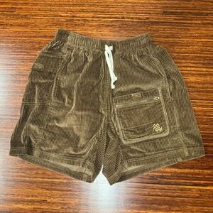 Manresa Highland Corduroy Cord Shorts In Brown Small Heavyweight Pockets